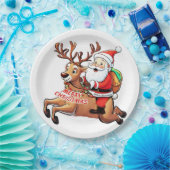 サンタクロース・メリークリスマス ペーパープレート (パーティー)