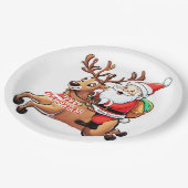 サンタクロース・メリークリスマス ペーパープレート (アングル)