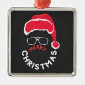 サンタクロース・メリークリスマス メタルオーナメント (正面)