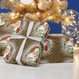 サンタクロース・メリークリスマス ラッピングペーパー