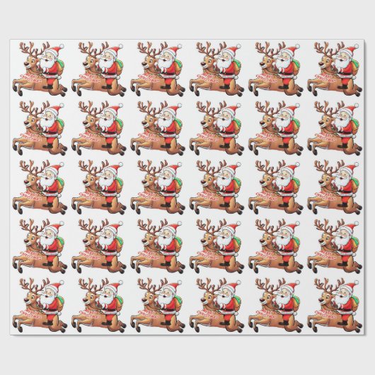 サンタクロース メリークリスマス ラッピングペーパー (フラット)
