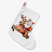 サンタクロース・メリークリスマス ラージクリスマスストッキング (正面 (吊り時))