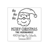 サンタクロース・メリークリスマス、家族の住所 ラバースタンプ (インプリント)