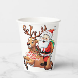 サンタクロース・メリークリスマス 紙コップ