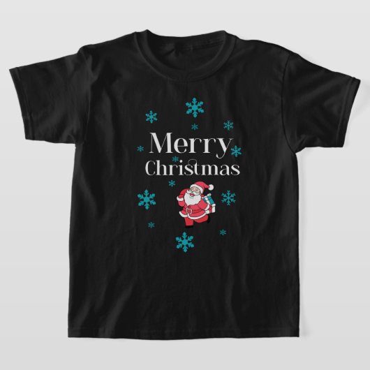 サンタクロース・メリークリスマス Tシャツ (レイダウン)