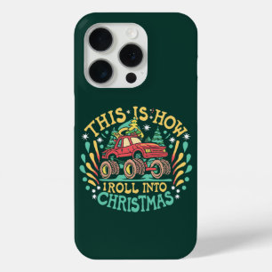 サンタクロース モンスタートラック ボーイズ クリスマス iPhone 15 PROケース