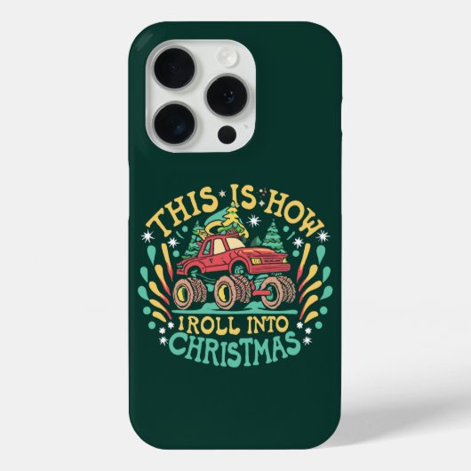 サンタクロース モンスタートラック ボーイズ クリスマス Case-Mate iPhoneケース (裏面)
