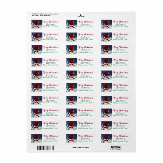 サンタクロース ラベル (フルシート)