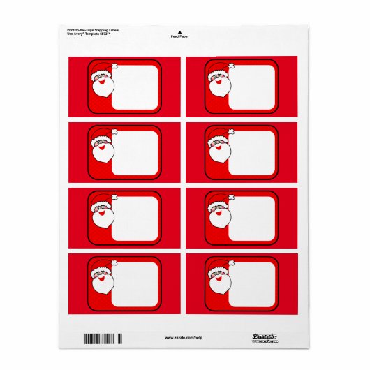 サンタクロース ラベル (フルシート)