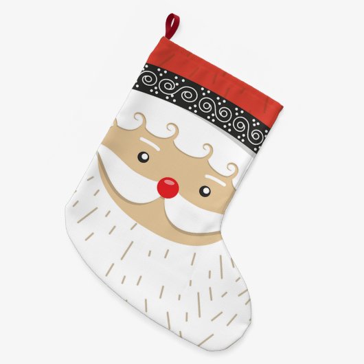 サンタクロース ラージクリスマスストッキング (正面 (吊り時))