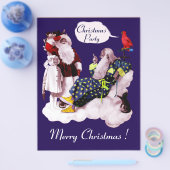 サンタクロース、リトルエンジェル&マーリンのクリスマスパーティ チラシ (シングル)