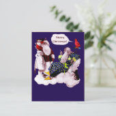 サンタクロース、リトルエンジェル&メルリンクリスマスパーティー ポストカード (スタンド正面)