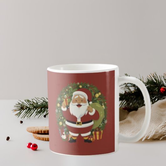 サンタクロース リース クリスマスマグカップ コーヒーマグカップ