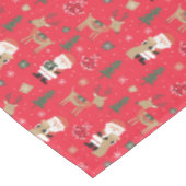 サンタクロース·ルドルフとクリスマスツリー テーブルクロス (アングル)
