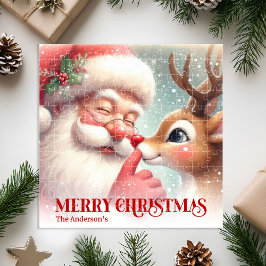 サンタクロース ルドルフのクリスマスパーソナルギフト子供用 ジグソーパズル