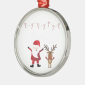 サンタクロース・ルドルフ・ザ・レッド・ノーズ・トナカイ メタルオーナメント (左)