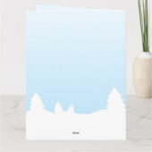 サンタクロース、ルドルフ、ホッキョクグマとのクリスマス カード (裏面)