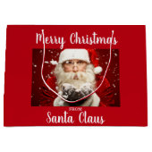 サンタクロース・レッドのメリークリスマス ラージペーパーバッグ (正面)