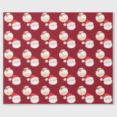 サンタクロース・レッド・クリスマス夫妻 ラッピングペーパー (フラット)