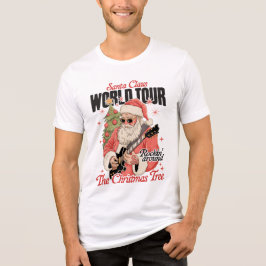 サンタクロース ワールド ツアー クール クリスマス ミュージック ギター トライブレンドTシャツ