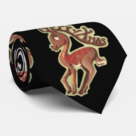 サンタクロース、ヴィンテージクリスマスパターン ネクタイ (ロール)