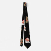 サンタクロース、ヴィンテージクリスマスパターン ネクタイ (裏面)