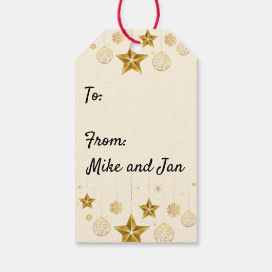 サンタクロース・ヴィンテージクリスマスホリーパイプセット ギフトタグ (裏面)