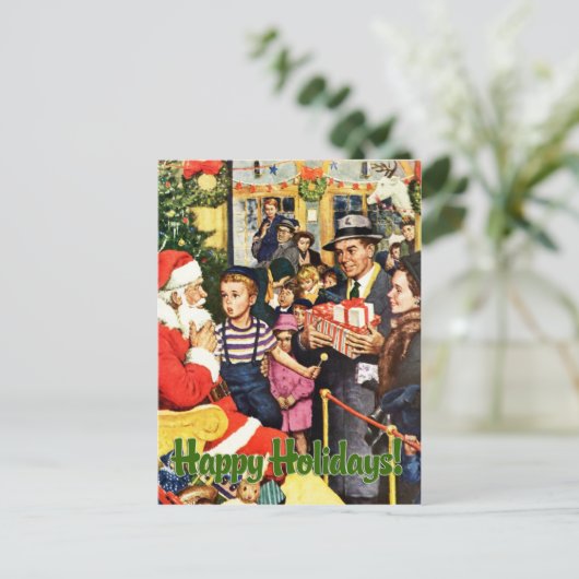 サンタクロース・ヴィンテージクリスマスポストカード シーズンポストカード (スタンド正面)