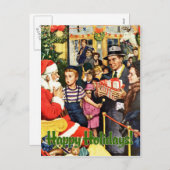 サンタクロース・ヴィンテージクリスマスポストカード シーズンポストカード (正面/裏面)