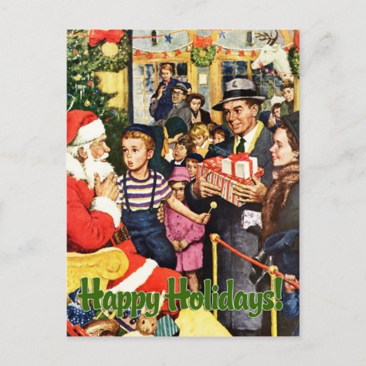サンタクロース・ヴィンテージクリスマスポストカード シーズンポストカード (正面)