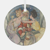 サンタクロース、ヴィンテージクリスマス(1902) ガラスオーナメント (正面)