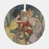 サンタクロース、ヴィンテージクリスマス(1902) ガラスオーナメント (裏面)