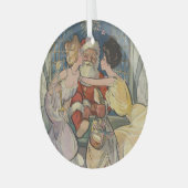 サンタクロース、ヴィンテージクリスマス(1902) ガラスオーナメント (正面左)