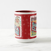 サンタクロース!一晩だけ!レトロポスターデザイン マグカップ (中央)
