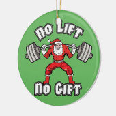 サンタクロース-上昇無し、ギフト無し セラミックオーナメント (左)