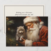 サンタクロース 子猫 クリスマス メリークリスマス (正面/裏面)