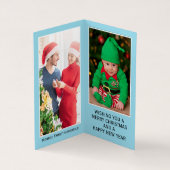 サンタクロース、家族写真クリスマスカード 名刺 (内部)