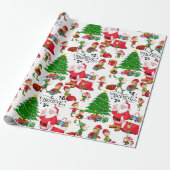 サンタクロース&小妖精や小人オンクリスマスイブ信じ- ラッピングペーパー (アンロールド)