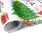 サンタクロース&小妖精や小人オンクリスマスイブ信じ- ラッピングペーパー (ロールコーナー)