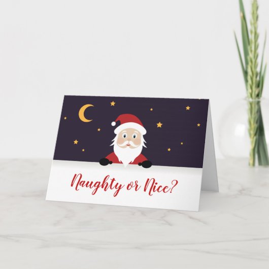サンタクロース 悪い子?それとも良い子? カード (正面)