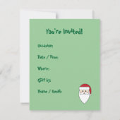 サンタクロース 招待状 (裏面)