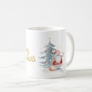 サンタクロース 松の木 クリスマス コーヒーマグカップ