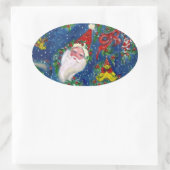 サンタクロース 楕円形シール (バッグ)