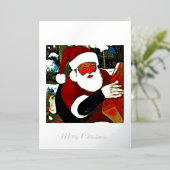 サンタクロース 箔シーズンカード (立ち正面)