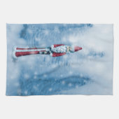 サンタクロース：赤身の年 キッチンタオル (横)