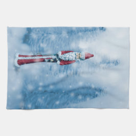 サンタクロース：赤身の年 キッチンタオル