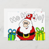 サンタクロース – 透明 シーズンポストカード (正面/裏面)