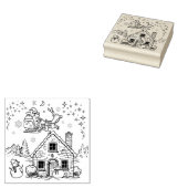 サンタクロース、雪だるま、トナカイ ラバースタンプ (押印)