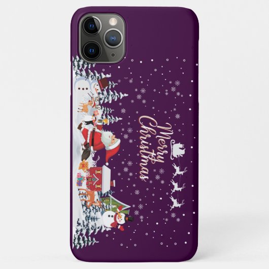 サンタクロース、雪だるま メリークリスマス ホリデー Case-Mate iPhoneケース (裏面)