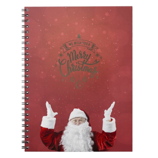 サンタクロース, 雪の結晶, 赤 ノートブック (正面)